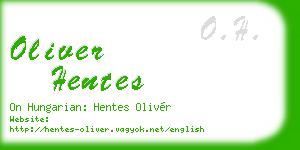 oliver hentes business card